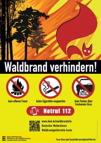Hinweisschild Waldbrand