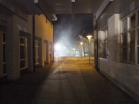 Rauchentwicklung aus der Tiefgarage.