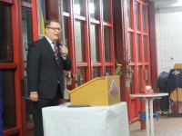 B&uuml;rgermeister Nico Lauxmann bei seiner Begr&uuml;&szlig;ung