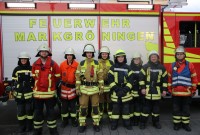 Die Gruppe der &Uuml;bung Brandeinsatz