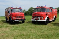 TLF 16/24 links Fahrzeug FF Kohren-Sahlis, rechts FF Großharthau