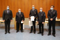 Ehrung für 40 Jahre aktiven Feuerwehrdienst, Hartmut Beeh und Thomas Krauß