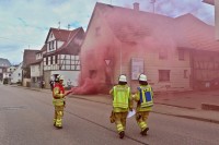 Übung Brandeinsatz in der Ludwigsburger Straße