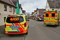 Der ASB war mit mehreren Fahrzeugen in die Übung eingebunden