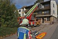 Personenrettung durch die Hemminger Drehleiter