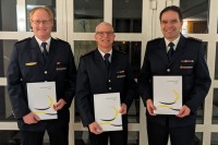 2. stellv. Kommdanant, Michael Härle, Kommandant Jürgen Jonetzko, 1. stellv. Kommandant Bodo Schmidt