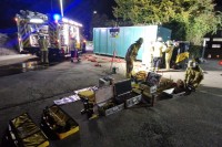 Gesamtübung im Gelände des Bauhofs