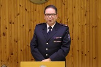 stellv. Kommandant Bodo Schmidt bei seiner Rede